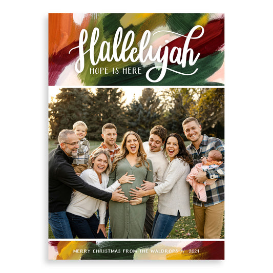 Hallelujah Photo Christmas Cards from Muscadine Press