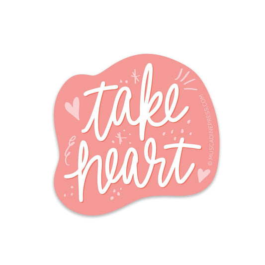 Inspirational Christian Sticker, Take Heart