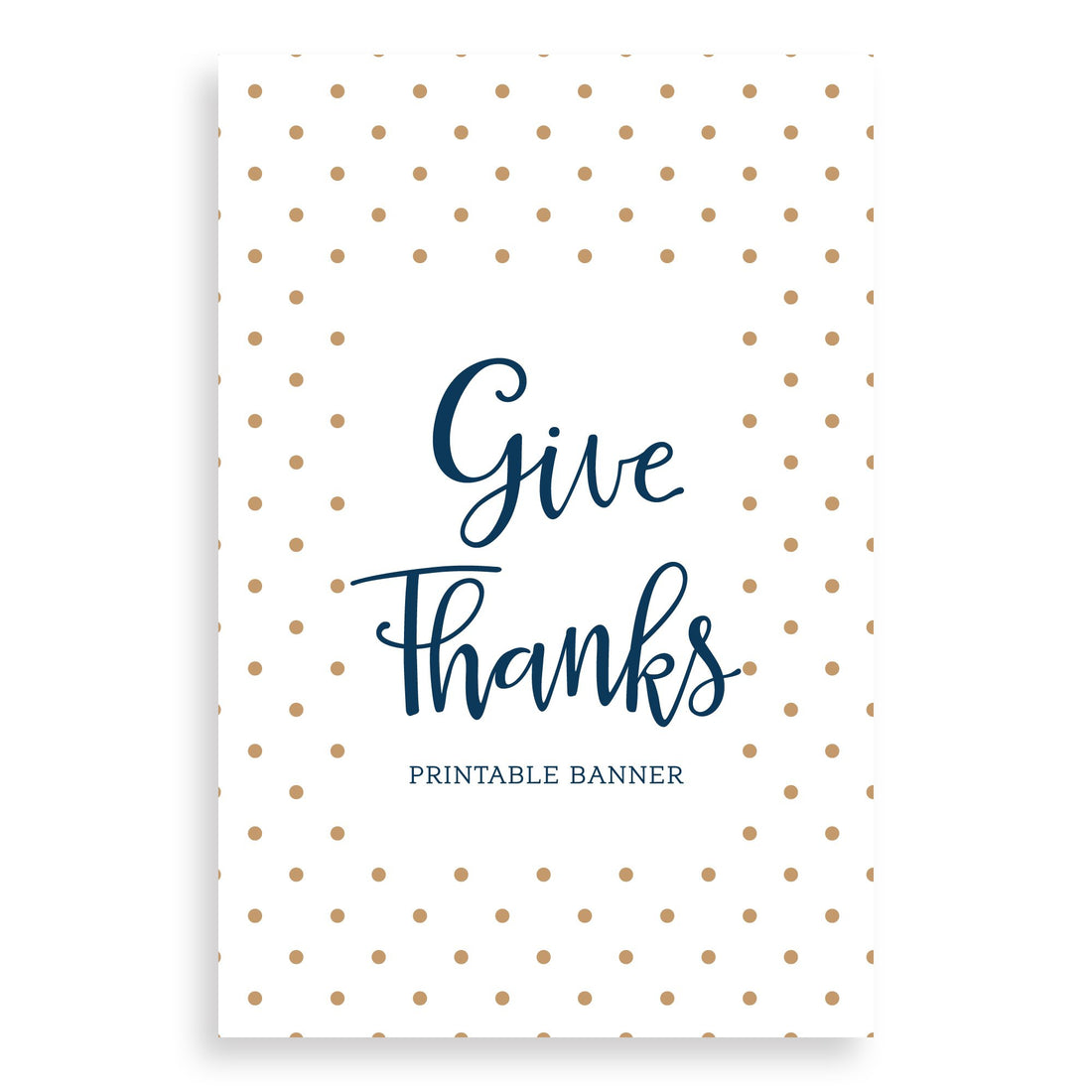 Give Thanks Banner (Free Printable)-Muscadine Press