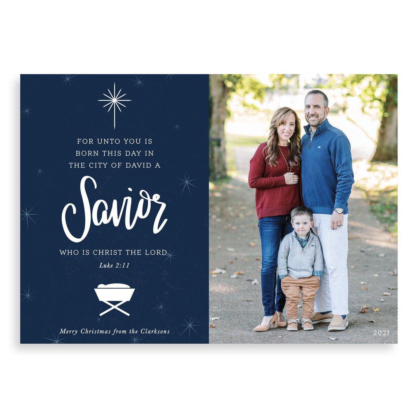 A Savior is Born | Luke 2 Christmas Cards from Muscadine Press