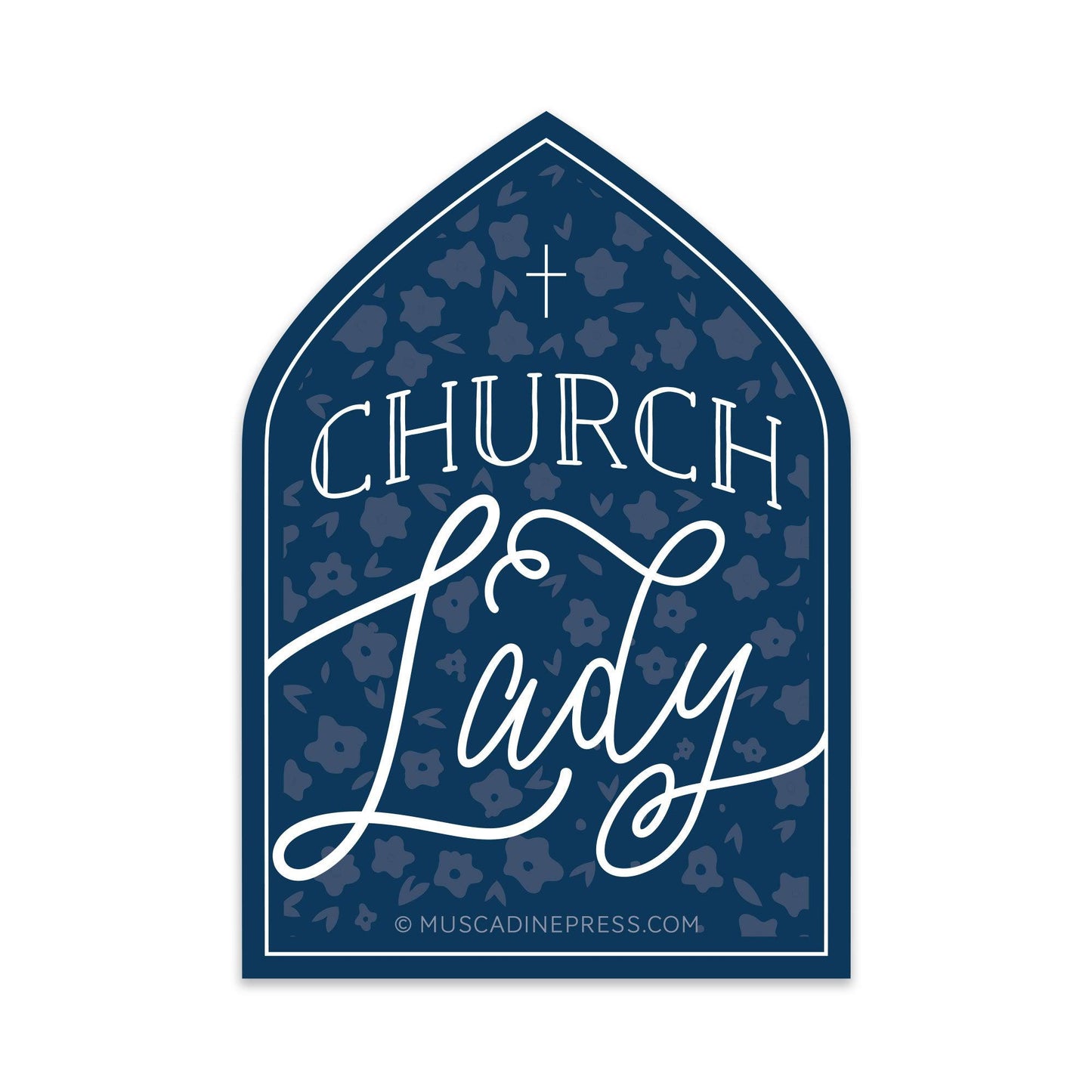 Inspirational Christian Sticker, Church Lady