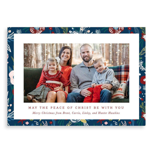 Floral frame Christmas cards from Muscadine Press