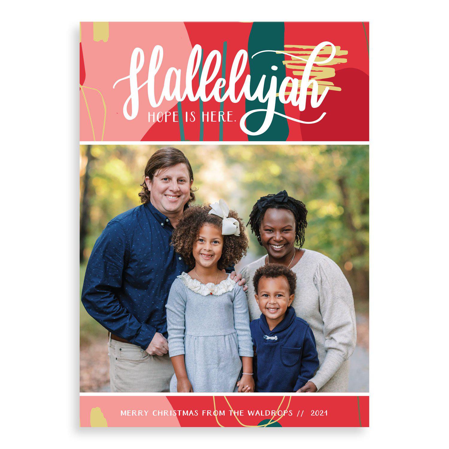 Hallelujah Photo Christmas Cards from Muscadine Press