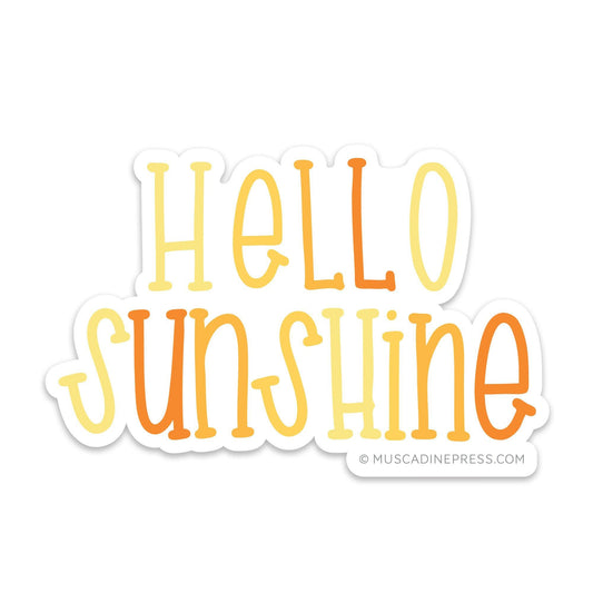 Premium Vinyl Sticker, Hello Sunshine