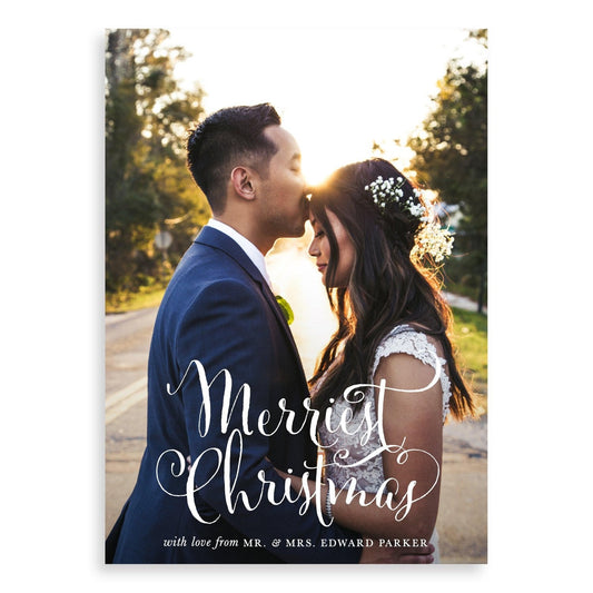 Merriest Christmas Script Christmas Cards