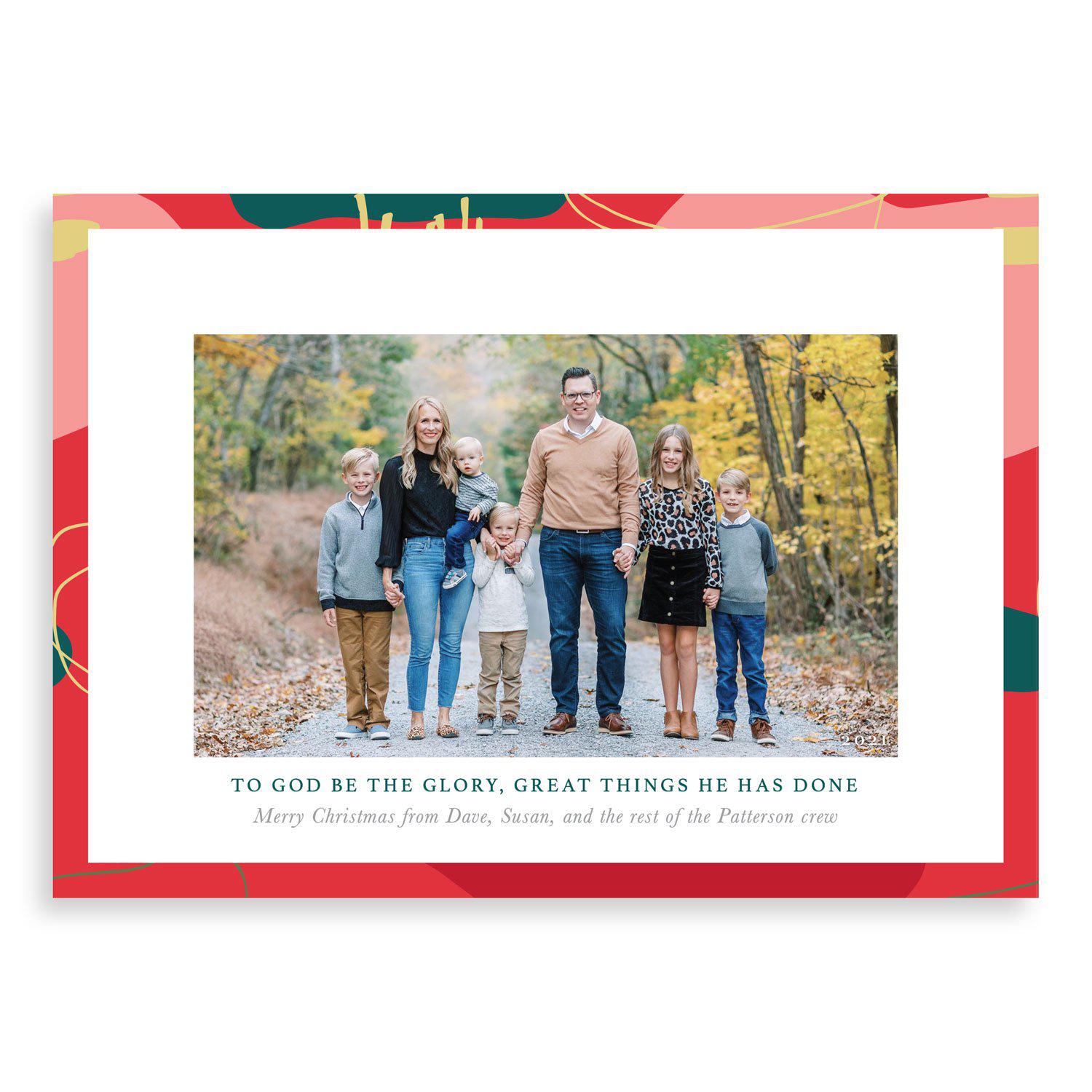 To God be the Glory Great things He Has Done | Christmas Cards from Muscadine Press