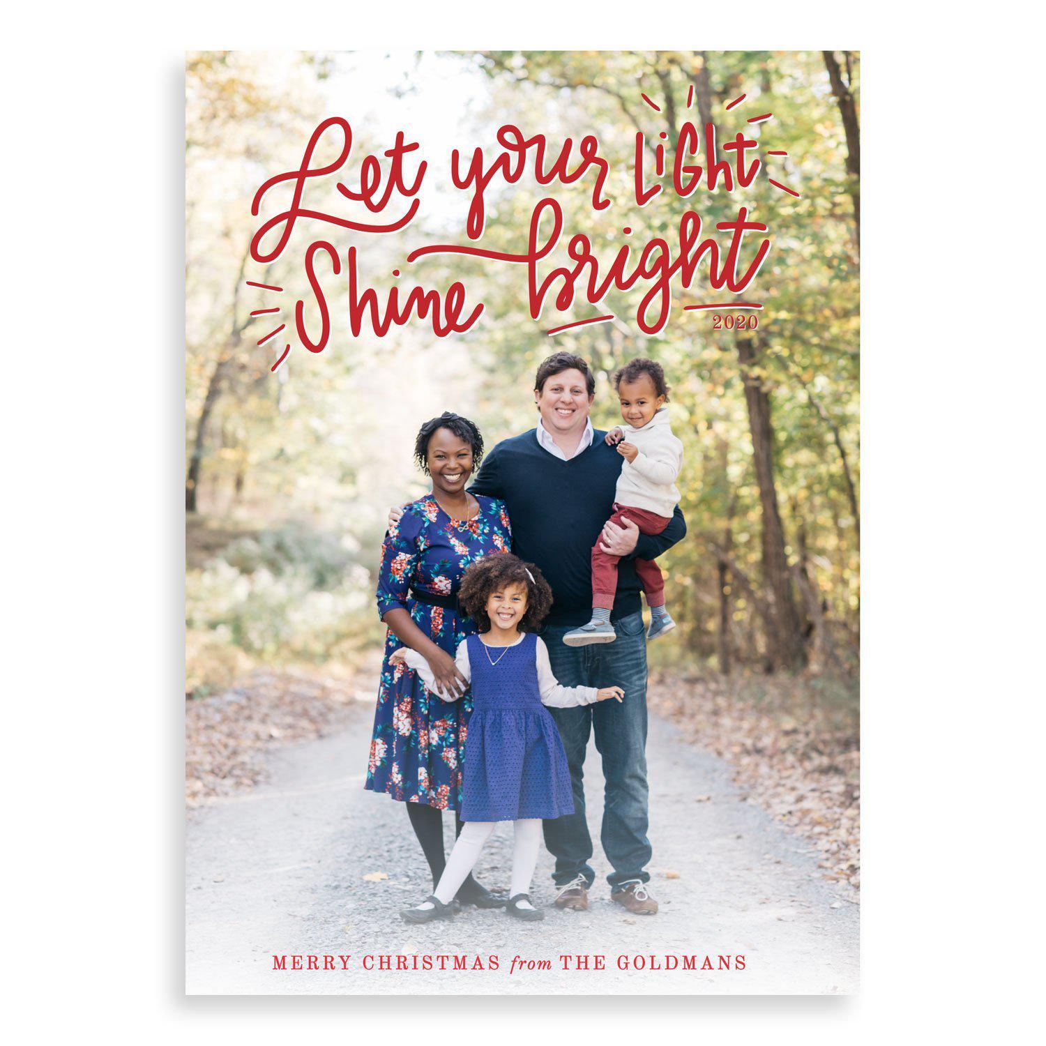Let Your Light Shine Bright Christmas Cards